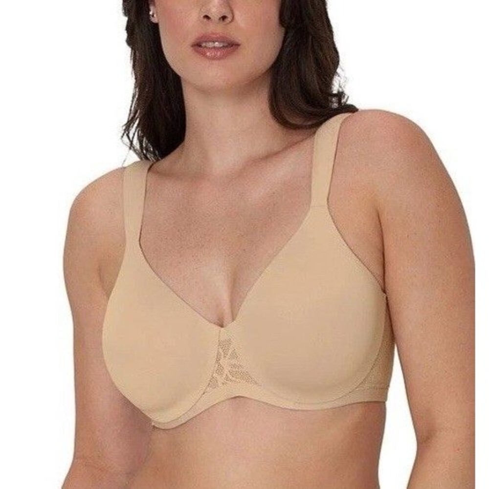 Bali Coolest Smoothing Underwire T Shirt Bra Size 40DD DF4580 Nude Beige
